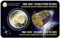 BELGIA 2018 - 2 Euro comemorativ ?50 ani ? satelitul ESRO ? 2B? BU /coincard /FR foto