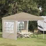 vidaXL Cort de Petrecere Pop-up Crem 288 x 288 x 245 cm 42019757