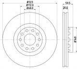 Disc frana TOYOTA COROLLA Verso (ZDE12, CDE12) (2001 - 2004) KRIEGER 0950004185