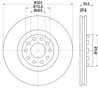 Disc frana AUDI A6 (4A, C4) (1994 - 1997) KRIEGER 0950004185 foto