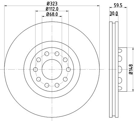 Disc frana AUDI A6 (4A, C4) (1994 - 1997) KRIEGER 0950004185