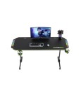 Birou Gaming Gamemax D140 Carbon, Iluminare RGB, Negru XL 140x60x75