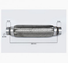 RACORD FLEXIBIL INNER &amp;amp; OUTER BRAID 42x260 MM foto