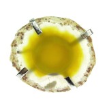 Inel reglabil statement masiv cu agata galbena naturala M