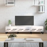 VidaXL Comodă TV, alb extralucios, 150x36x30 cm, lemn prelucrat