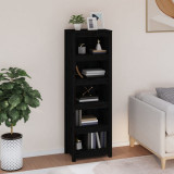 VidaXL Bibliotecă, negru, 50x35x154 cm, lemn masiv de pin