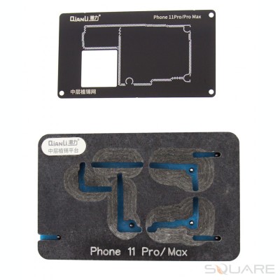 Aparatura Service Qianli, Middle Frame Reballing Platform Precise Magnetic Alignment Positioning, iPhone 11 Pro, 11 Pro Max foto