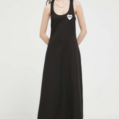 Love Moschino rochie din amestec de in culoarea negru, maxi, mulata