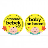 Semn luneta Baby/Prince/Princess on board cu ventuza (Culoare: Galben), BabyJem