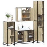 Gossi set de mobilier de baie din 4 piese din lemn de stejar sonoma