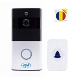 Pachet Interfon video inteligent PNI SafeHome PT710B WiFi HD, P2P si Sticky Pad Drapel
