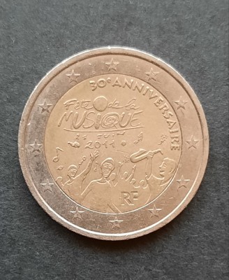 2 Euro &amp;quot; Fete de la Musique&amp;quot; 2011, Franta - A 3349 foto