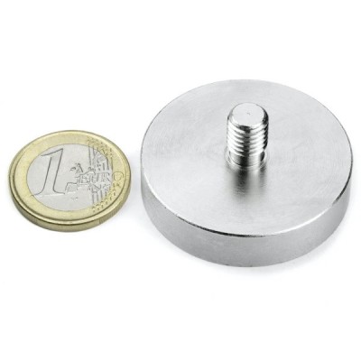 Magnet neodim oala &amp;Oslash;40 mm, cu filet exterior M8, putere 45 kg foto