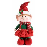 Figurina Elf Fetita textil multicolor 16x12x50 cm