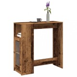 Cumpara ieftin Masă bar cu rafturi, lemn vechi 101x40x103,5 cm lemn prelucrat