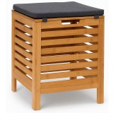 Taburet multifunctional 5Five Sicela, spatiu depozitare, bambus, 35x35x49 cm, bej Household NewTrend