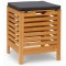 Taburet multifunctional 5Five Sicela, spatiu depozitare, bambus, 35x35x49 cm, bej Household NewTrend