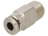 Racord Push-In 0-30 Bar Alamă Nichelată 1/8&quot;