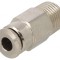 Racord Push-In 0-30 Bar Alamă Nichelată 1/8&quot;