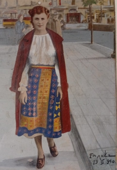 Rom&acirc;nia 1940 Frank - port popular rom&acirc;nesc feminin