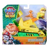 PATRULA CATELUSILOR FILMUL CU DINOZAURI SET DINO VEHICUL BULDOZER CU FIGURINA RUBBLE SI ACCESORII 15CM