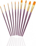 Set de 10 pensule pentru pictura Thirei, plastic, mov