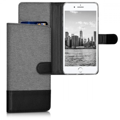Husa pentru Apple iPhone 8 Plus / iPhone 7 Plus, Textil, Gri, 39496.22 foto