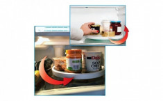 Organizator rotativ tip tava pentru frigider sau dulap, 25 cm foto