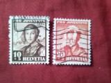 2 Timbre Elvetia 1942 Pro Juventute - stampilate
