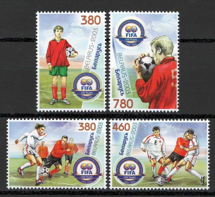 Belarus 2003 Mi 505/08 MNH - 100 de ani de la infiintarea FIFA