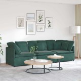 vidaXL Canapea modulară cu perne, verde &icirc;nchis, catifea