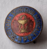 Societatea Stiintelor medicale RPR insigna 1960, sanitar, doctor sora medicala