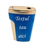 Bricheta Metalica Personalizata cu Textul Tau, Gaz, Antivant, Cutie, Albastra