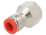 Racord Push-In Simplu Alamă Nichelată 3/8&quot;