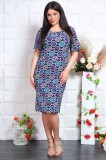 Cumpara ieftin Rochie de zi Doris Geometric turcuazMarimea