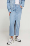 Chiara Ferragni fusta jeans maxi, creion