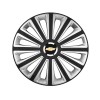 Trend Set 4 capace roti Silver/black cu inel cromat Trend R16 pentru gama auto Chevrolet Trend Silver-Black, Autohelix MSA