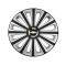 trend Set 4 capace roti Silver/black cu inel cromat Trend R16 pentru gama auto Chevrolet Trend Silver-Black
