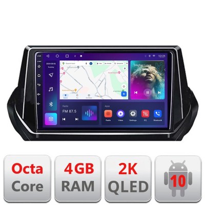 Navigatie Peugeot 2008 2020- Android ecran Qled 2K Octa core 4+32 Kit-209-2020+EDT-E409-2K CarStore Technology foto
