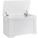 VASAGLE Banca cu spatiu depozitare, pentru hol sau dormitor, din PAL, 76x40x48cm, alb Household NewTrend