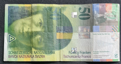 Elvetia 50 franci francs foto