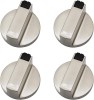 Set 4 Butoane Aragaz Universal, Argintiu - Accesorii Aragaz Arctic, Hansa