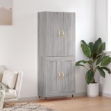 vidaXL Dulap &icirc;nalt, gri sonoma, 69,5x34x180 cm, lemn compozit