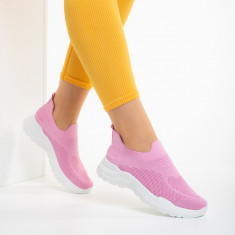 Pantofi sport dama roz din material textil Aamina foto