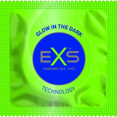 Prezervativ Fluorescent EXS, Glow in the Dark, 1 bucata foto