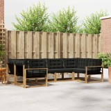 vidaXL Set de canapele de exterior cu pernă 6 pcs Alb și negru 3389026
