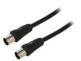 Cablu Coaxial Goobay 5m 9,5mm 75&Omega; PVC Negru 68150