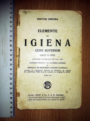 CARTE - VECHE/ MANUAL ELEMENTE DE IGIENA foto