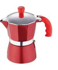 Fierbator cafea aluminiu 6persoane rosu foto