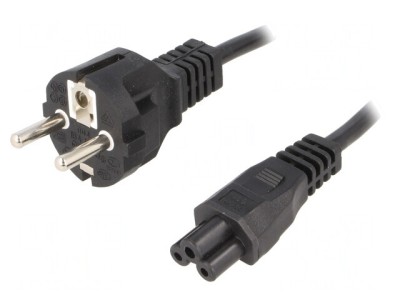 Cablu Alimentare 3x0,75mm2 1,5m 2,5A CEE 7/7 la IEC C5 foto